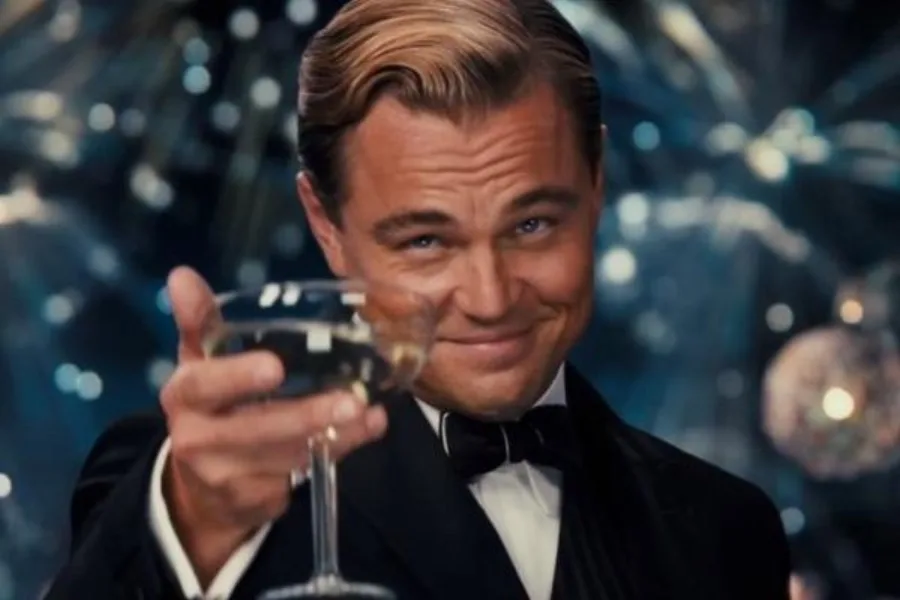 Leonardo DiCaprio Cheers meme template thumbnail
