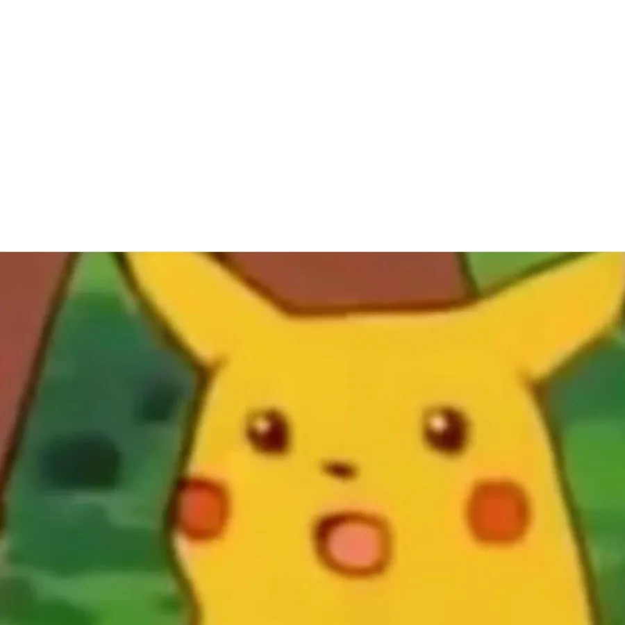 Surprised Pikachu meme template thumbnail