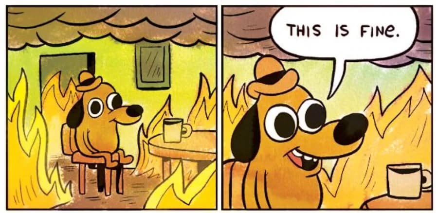 This Is Fine meme template thumbnail